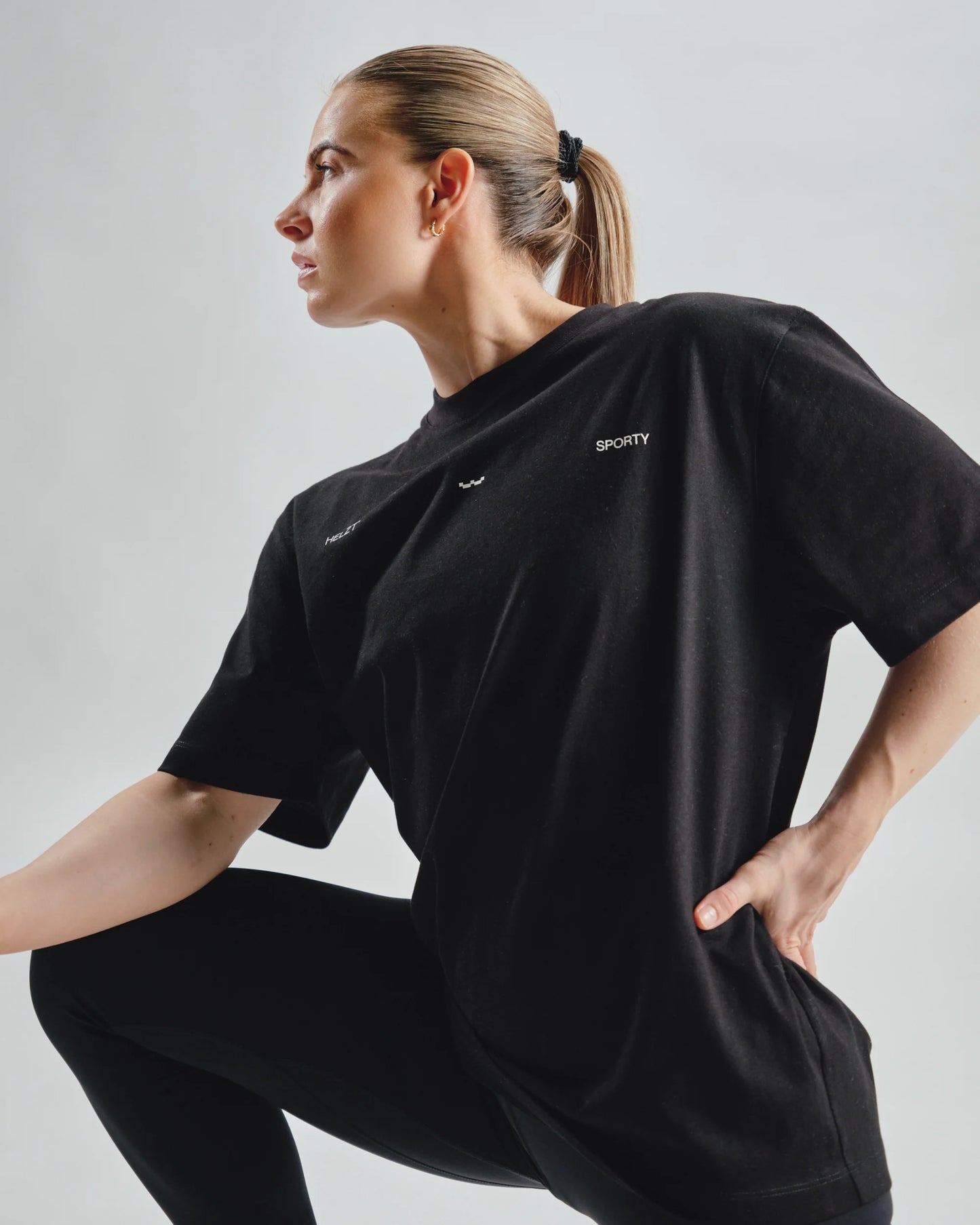 Unisex sporty bomulls-T-skjorte
