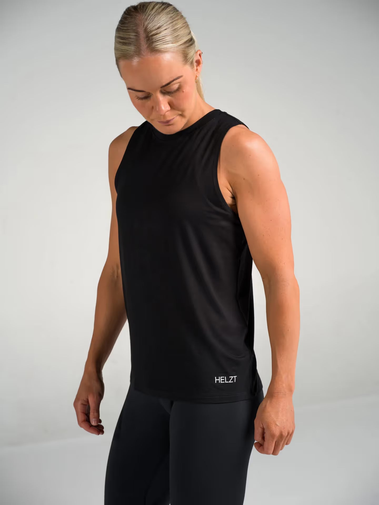 W. BAMBOO LONG TOP - BLACK