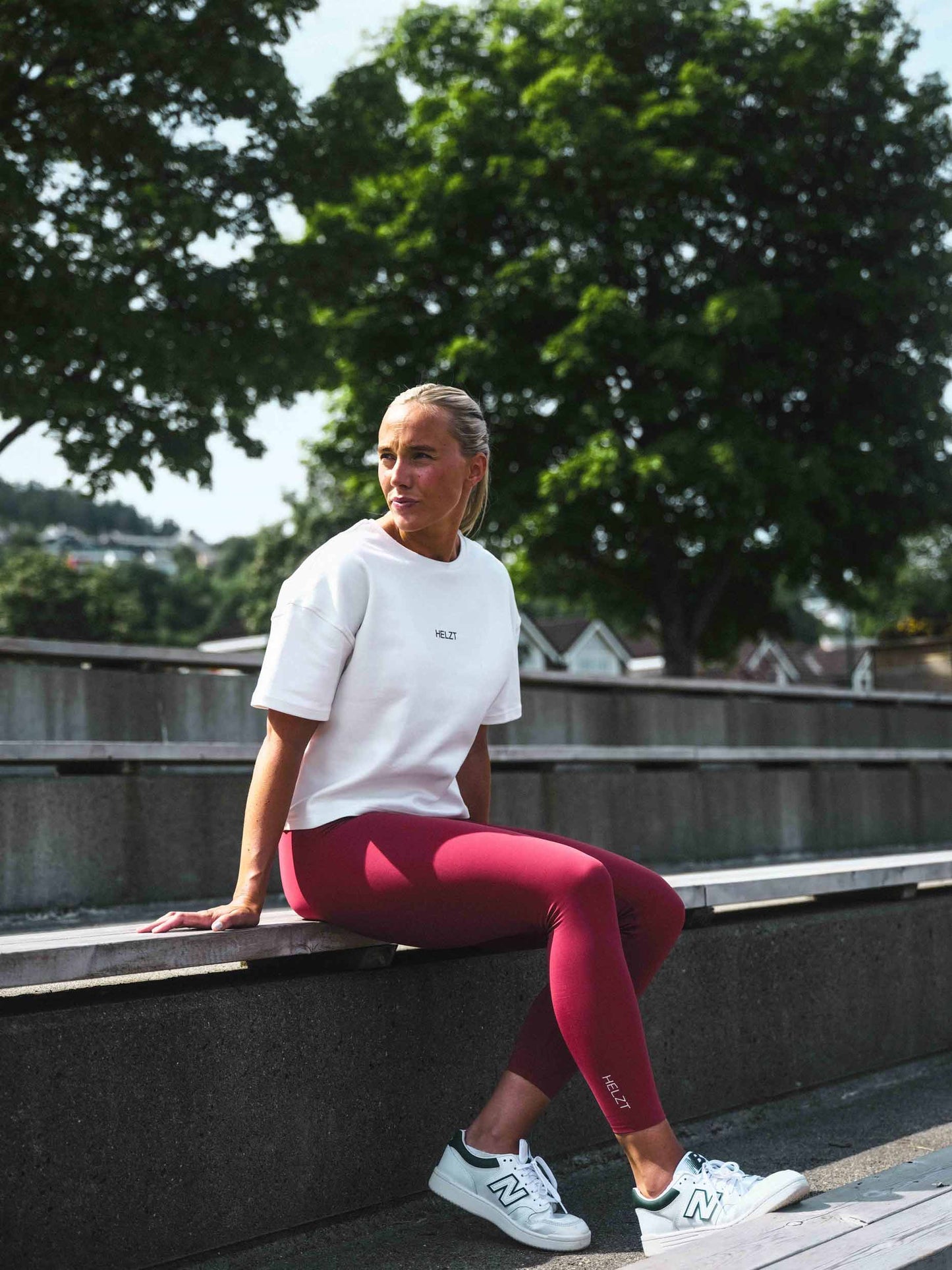 W. COMPETITION TIGHTS - GARNET RED